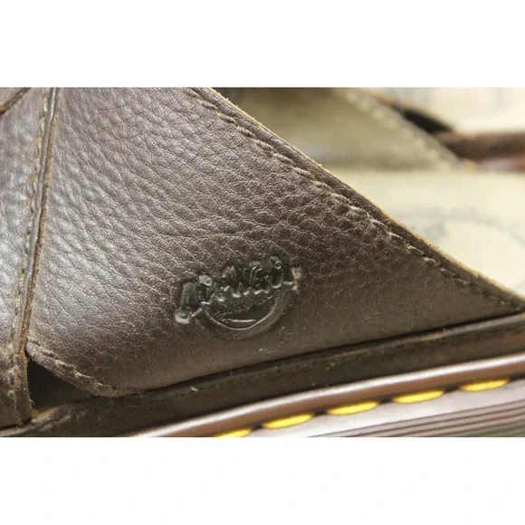 Dr.‎ Martens Unisex Leather Criss Cross Slip On Slide Sandals Vintage Size 8